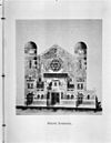 Prent met de voorgevel van de nieuwe synagoge te Groningen - Groningen - 20093236 - RCE -  Synagoge: Prent met de voorgevel van de nieuwe synagoge te Groningen 