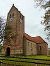 Niekerk - kerk voorgevel -  Hervormde kerk van Niekerk, voorzijde.