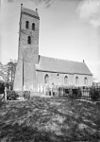 Kerk en toren op kerkhof vanuit het zuid-oosten, vanuit het zuiden en vanuit het noorden - Midwolde - 20158957 - RCE -  Hervormde Kerk: Kerk en toren op kerkhof vanuit het zuid-oosten, vanuit het zuiden en vanuit het noorden 