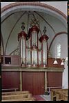 Interieur, aanzicht orgel, orgelnummer 731 - Huizinge - 20349154 - RCE -  Nederlands Hervormde Kerk: Interieur, aanzicht orgel, orgelnummer 731 (opmerking: Gefotografeerd voor Het Historische Orgel in Nederland 1819-1840, bladzijde 161) 