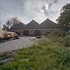 Overzicht achterzijde van de schuren - 't Zandt - 20347657 - RCE -  Boerderij Omtadaburgh: Overzicht achterzijde van de schuren 