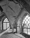Interieur, deel van het koorgewelf na ontpleistering - 't Zandt - 20220810 - RCE -  Nederlands Hervormde Kerk: interieur, deel van het koorgewelf na ontpleistering 