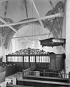 Interieur naar het noord-oosten na restauratie - Westeremden - 20254222 - RCE -  Nederlands Hervormde Kerk: interieur naar het noord-oosten na restauratie 