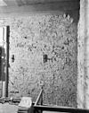 Interieur, muur na ontpleistering - Adorp - 20280307 - RCE -  Nederlands Hervormde Kerk: Interieur, muur na ontpleistering 