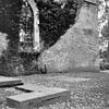 Noordgevel met doorgang van 2 meter in tufsteen en een later poortje in baksteen - Baflo - 20027379 - RCE -  Nederlands Hervormde Kerk: Noordgevel met doorgang van 2 meter in tufsteen en een later poortje in baksteen 