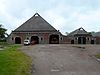 Den Andel - Arion - achteraanzicht -  Boerderij Arion aan de M.D. Teenstraweg 2 (ten noorden van Den Andel, Winsum, Groningen, Nederland) gezien van achteren. 