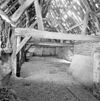 Interieur, overzicht vakwerkschuur met kapconstructie - 20000254 - RCE -  Interieur, overzicht vakwerkschuur met kapconstructie 