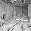 Binnenzijde van houten toegangspoort, tijdens restauratie - Terworm - 20351854 - RCE -  Kasteel Ter Worm: Binnenzijde van houten toegangspoort, tijdens restauratie 