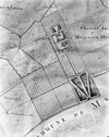 Detail van kadastrale tekening 1817 ten Kastele - Itteren - 20120350 - RCE -  Kasteel Meerssenhoven: detail van kadastrale tekening 1817 ten Kastele 