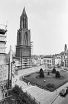 Overzicht westgevel toren tijdens restauratie - Maastricht - 20146892 - RCE -  Sint Janskerk: overzicht westgevel toren tijdens restauratie 