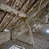 Interieur, zolder, overzicht kapconstructie - Stramproy - 20350952 - RCE -  Boerderijen/ Brouwerij: Interieur, zolder, overzicht kapconstructie (opmerking: geen idee welk vertrek van de boerderij dit is...) 