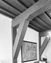 Interieur eerste verdieping, gedeeltelijk gereconstrueerd houtskelet - Bergen op Zoom - 20324581 - RCE -  Hotel De Gouden Leeuw: Interieur eerste verdieping, gedeeltelijk gereconstrueerd houtskelet 