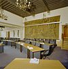 Interieur overzicht raadszaal, na de restauratie - Bergen op Zoom - 20324387 - RCE -  Stadhuis: Interieur overzicht raadszaal, na de restauratie 