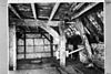 Aanzicht vakwerk op tussenwand met gedeelte spant - 's-Hertogenbosch - 20110507 - RCE -  De Moriaan: aanzicht vakwerk op tussenwand met gedeelte spant 