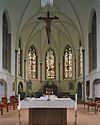 Interieur, overzicht koor met altaar - Rosmalen - 20337077 - RCE -  Sint Lambertuskerk: Interieur, overzicht koor met altaar 