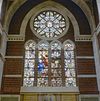 Interieur transept, gebrandschilderde glas in loodramen - Dongen - 20336992 - RCE -  Klooster Franciscanessen: Interieur transept, gebrandschilderde glas in loodramen 