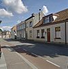 Overzicht voorgevel, situering in straatbeeld - Terheijden - 20345243 - RCE -  Dubbele woning: Overzicht voorgevel, situering in straatbeeld 