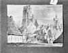 En omgeving, reproductie van tekening pl.m. 1675 tentoonstelling Provinciaal Generaal den Bosch - Geertruidenberg - 20075719 - RCE -  Nederlands Hervormde Kerk: en omgeving, reproductie van tekening pl.m. 1675 tentoonstelling Provinciaal Generaal den Bosch 