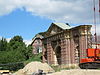20100724-082 Grave - Hampoort -  Tympan with the arms of the Republic of the Netherlands and prince Willem III of Orange at the landside of the Hampoort at the Sint Elisabethstraat in Grave, The Netherlands  Timpaan met de wapens van de Republiek der Verenigde Nederlanden en prins Willem III van Oranje aan de landzijde van de Hampoort aan de Sint Elisabethstraat in Grave 
