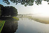 Binnengracht Suikerbergh Klundert met mist 2009 aug 10 028 -  binnengracht Suikerbergh Klundert met mist 