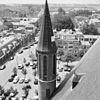 Exterieur overzicht hoektoren, foto vanaf het dak genomen - Steenbergen - 20321061 - RCE -  Sint Gummaruskerk: Exterieur overzicht hoektoren, foto vanaf het dak genomen (opmerking: Kanjerproject) 