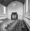 Interieur van de synagoge te Tilburg met een zevenarmige kandelaar en de Heilige Arke - Tilburg - 20351269 - RCE -  Synagoge/ Synagoge: Interieur van de synagoge te Tilburg met een zevenarmige kandelaar en de Heilige Arke 