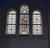 Interieur voormalig koor, glas in loodramen met avondmaalssymboliek - Tilburg - 20330722 - RCE -  Patronaat St. Joseph: Interieur voormalig koor, glas in loodramen met avondmaalssymboliek 