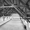 Interieur overzicht bovenzaal met kapconstrructie - Tilburg - 20330711 - RCE -  Patronaat St. Joseph: Interieur overzicht bovenzaal met kapconstrructie 