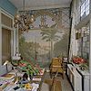 Interieur, serre met beschilderde wandbespanning - Vught - 20346447 - RCE -  Herenhuis/ Wandbespanning: Interieur, serre met beschilderde wandbespanning 