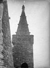 Zuid-oost hoektoren naar het oosten na de restauratie - Capelle - 20046510 - RCE -  Nederlands Hervormde Kerk: zuid-oost hoektoren naar het oosten na de restauratie 