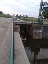 Gemaal Gansoyen Waalwijk - Monument 38197 - 12 -  Voormalig Rijksstoomgemaal en Uitwateringssluis aan de mond van het Afwateringskanaal 's-Hertogenbosch-Drongelen, bouwjaar 1896-1898