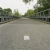 Zicht op de voormalige spoorbrug, dwarsprofiel