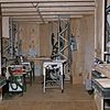 Interieur- Afsluitbare machinale Houtatelier op werkniveau 1 - Alkmaar - 20342256 - RCE -  Grote- of Sint Laurenskerk: Interieur: Afsluitbare machinale Houtatelier op werkniveau 1 