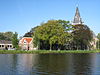 Nes aan de Amstel Netherlands - View of Nes aan de Amstel, a village in the municipality of Amstelveen, the Netherlands. The water in the foreground is the river Amstel. Photograph taken from the east on October 6 2007 by the uploader, who has donated it to the public domain.