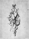 Detail met blad met versieringen kapel - Amsterdam - 20014569 - RCE -  Maagdenhuis: detail met blad met versieringen kapel 
