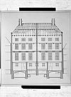 Tekening doorsnede naar voorgevel-zijde. reconstructie Rijksdienst voor de Monumenten Zorg 1982 - Amsterdam - 20015223 - RCE -  Trippenhuis: tekening doorsnede naar voorgevel-zijde. reconstructie Rijksdienst voor de Monumenten Zorg 1982 