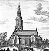 Zkerk0 -  De Zuiderkerk in de 17e eeuw. Het originele bestand staat hier en wordt hier gebruikt.