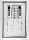 Voorhuis tekening Pieter Post in bezit van Rijksdienst van de Monumentenzorg - Amsterdam - 20017238 - RCE -  perceel: voorhuis tekening Pieter Post in bezit van Rijksdienst van de Monumentenzorg 