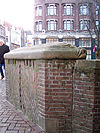 Brughouder Prinsengracht Hildo Krop - Part of a bridge over the Prinsengracht in Amsterdam along the Leidsestraat. The figure of the fictive animal is made by Hildo Krop. The same figures can befound along all the bridges of the Leidsestraat. The bridges itself where a design of Piet Kramer, and where all made in 1921.
