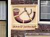 Dit is in de svarten hore Zeedijk16A Amsterdam -  Dit is in de svarten hore - reliÃ«f - Zeedijk 16A in Amsterdam