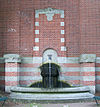 Fontein AA Kok John Radecker Plantage Muidergracht Amsterdam.JPG -  Fountain with two sculptures 