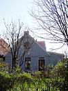 Houten huis met puntvormig voorschot