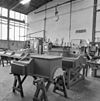 Interieur, houten mal ten behoeve van gietijzeren bovenas, voorzijde as kop, van de bastionmolen - Amsterdam - 20021983 - RCE -  De Gooyer: Interieur, houten mal ten behoeve van gietijzeren bovenas, voorzijde as kop, van de bastionmolen (opmerking: Van deze molen is ook een Sipman-tekening) 