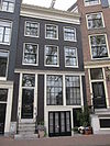 Amsterdam, Prinsengracht 164 -  huis met gevel onder rechte lijst