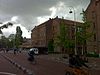 Berlageblok 1 en badhuis -  Blok 1 van Berlageblokken eigendom van woningcorporatie Ymere 
