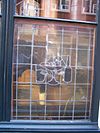 Bloemstraat 42 detail 4 -  Bloemstraat 42, stained-glass window 4 (from left to right)