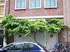 Huis, vanwege de zandstenen afdekkingen van de klokvormige geveltop