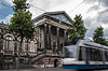 Artis Aquarium 4 -  Artis, Amsterdam. Aquarium-gebouw in 1881 opgetrokken in classicistisch-maniÃ«ristische trant met zij- en middenpaviljoens, de laatste geaccentueerd door een tempelfront en een afgeronde, door een koepel gedekt uiteinde. 
