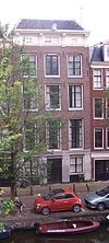 Amsterdam Lauriergracht 12 across above -  Lauriergracht 12, seen across the canal from the second floor
