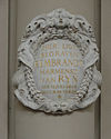 Rembrandt Memorial Marker Westerkerk Amsterdam - Memorial marker for Rembrandt's grave, Westerkerk, Amsterdam 